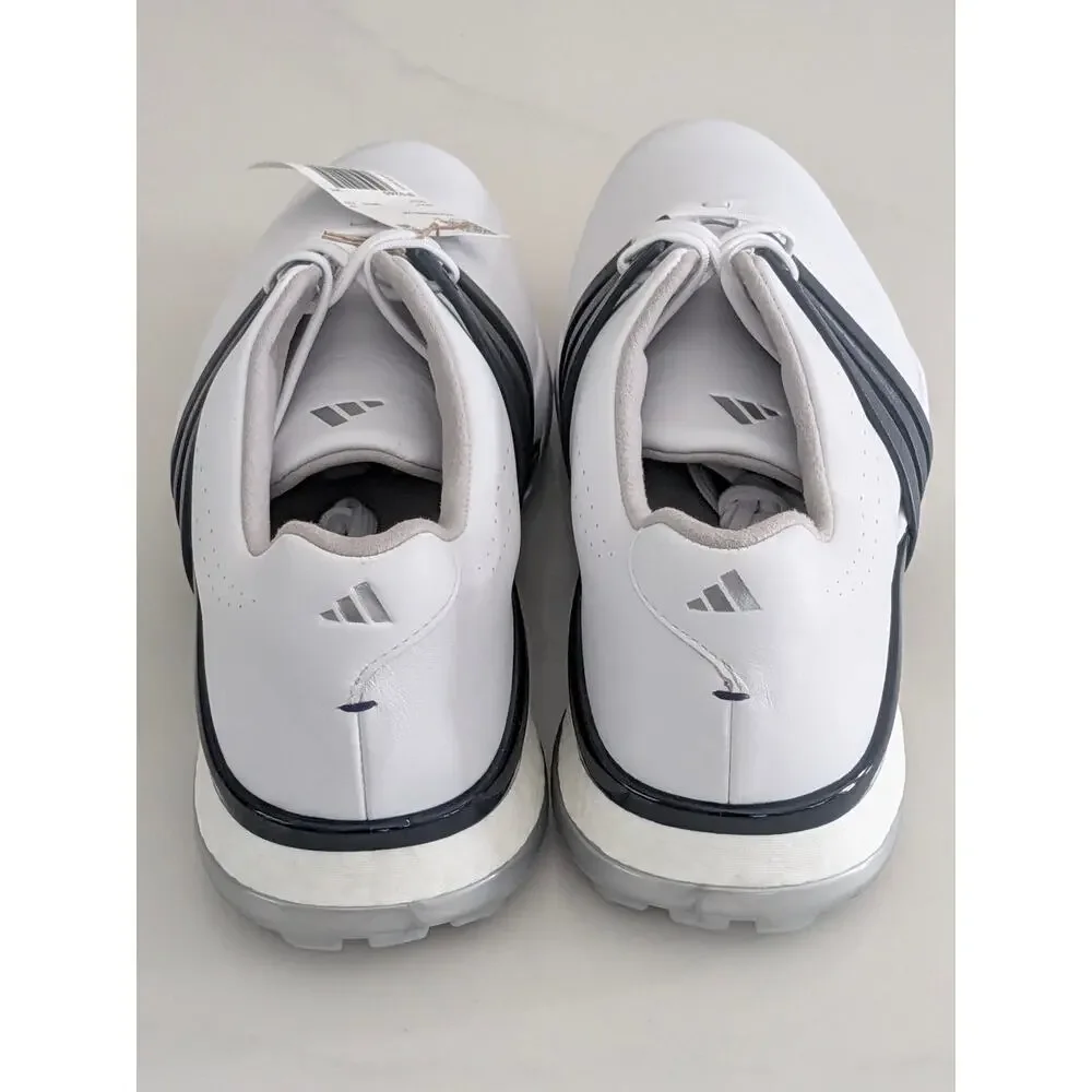 Adidas Tour360 Golf Shoes Mens 10.5 White Cleated Athletic Spike BOOST NWOB
